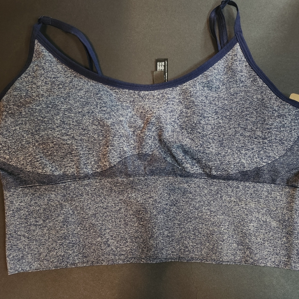 Final sale Victoria's Secret PINK  Navy Heather Sports Bra XXL PINK ACTIVE